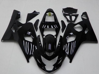 Beste Suzuki GSXR 600/750 Motorrad Verkleidung 2004-2005 - Glanzendes Schwarz