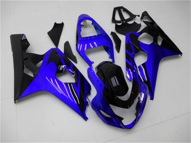 Beste Suzuki GSXR 600/750 Motorrad Verkleidung 2004-2005 - Blau Glanzendes Schwarz