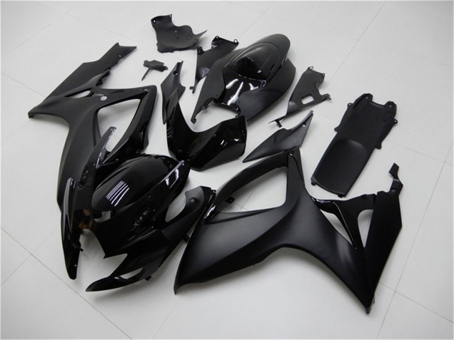 Beste Suzuki GSXR 600/750 Motorrad Verkleidung 2006-2007 - Matt Schwarz Glanzendes Schwarz