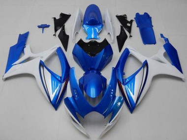 Beste Suzuki GSXR 600/750 Motorrad Verkleidung 2006-2007 - Weiss Blau