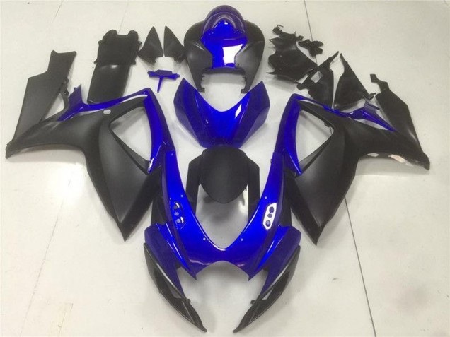 Beste Suzuki GSXR 600/750 Motorrad Verkleidung 2006-2007 - Blau Matt Schwarz