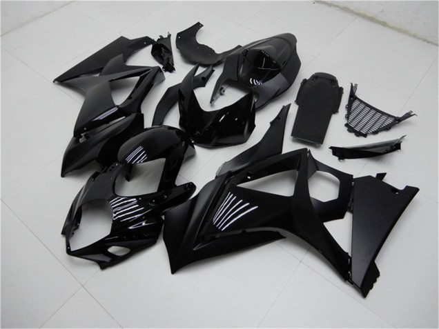 Beste Suzuki GSXR 1000 Motorrad Verkleidung 2007-2008 - Glanzendes Schwarz Matt Schwarz Kein Aufkleber