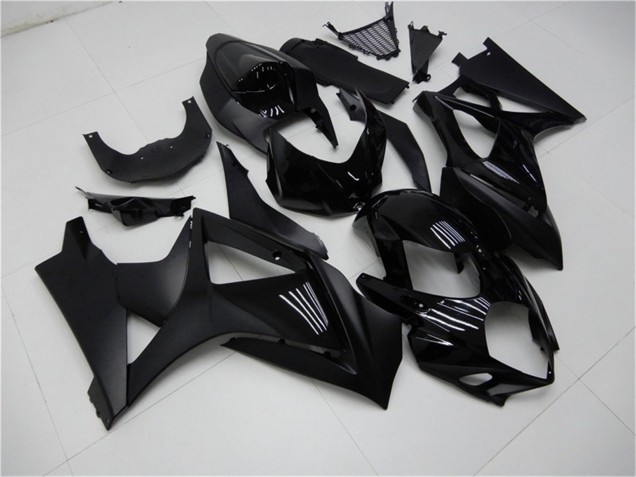 Beste Suzuki GSXR 1000 Motorrad Verkleidung 2007-2008 - Glanzendes Schwarz Matt Schwarz Kein Aufkleber