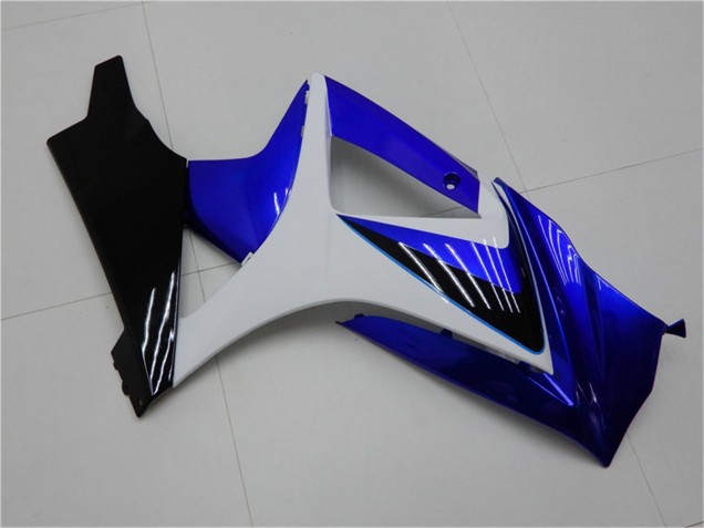 Beste Suzuki GSXR 1000 Motorrad Verkleidung 2007-2008 - Weiss Blau Schwarz Kein Aufkleber