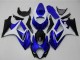 Beste Suzuki GSXR 1000 Motorrad Verkleidung 2007-2008 - Weiss Blau Schwarz Kein Aufkleber