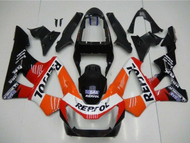 Beste Honda CBR900RR 929RR Motorrad Verkleidung 2000-2001 - Orange Weiss Rot Glanzendes Schwarz Repsol