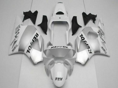Beste Honda CBR900RR 954RR Motorrad Verkleidung 2002-2003 - Weiss Silber Schwarz Repsol