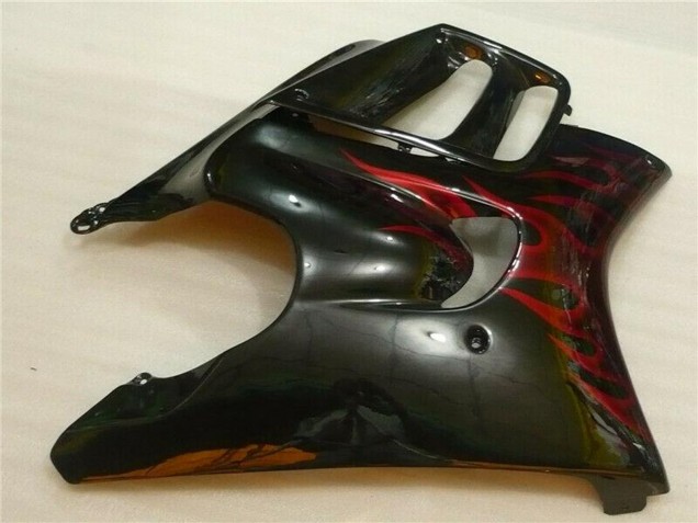 Beste Honda CBR600 F3 Motorrad Verkleidung 1995-1996 - Glanzendes Schwarz Rot Flamme