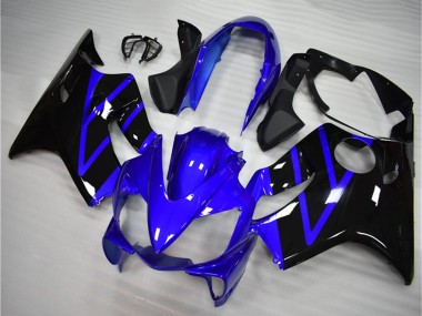 Beste Honda CBR600 F4i Motorrad Verkleidung Kit 2004-2007 - Blau Glanzendes Schwarz