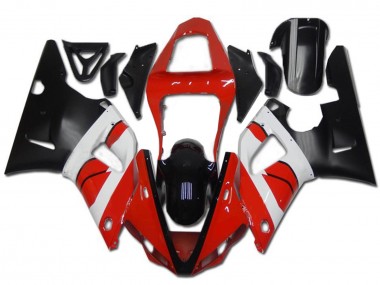 Beste Yamaha YZF R1 Motorrad Verkleidung 2000-2001 - Rot Weiss Glanzendes Schwarz