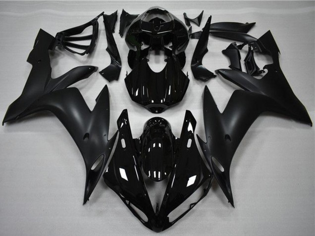 Beste Yamaha YZF R1 Motorrad Verkleidung 2004-2006 - Glanzendes Schwarz Matt Schwarz