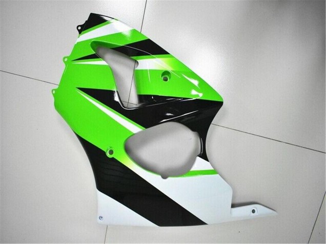 Beste Kawasaki ZX6R Motorrad Verkleidung Kit 2000-2002 - Grun Weiss Schwarz
