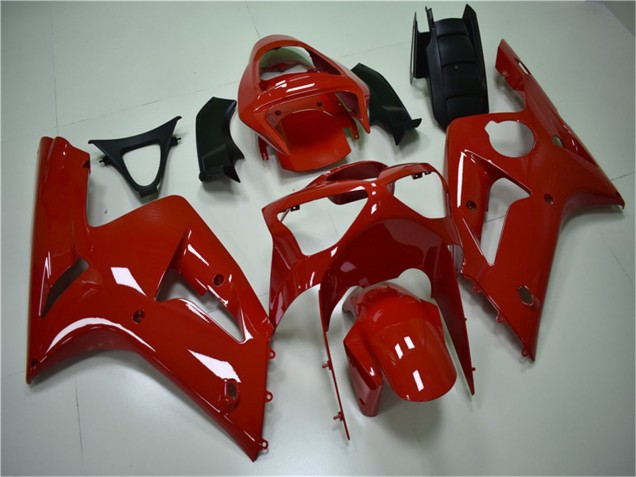 Beste Kawasaki ZX6R Motorrad Verkleidung Kit 2003-2004 - Rot