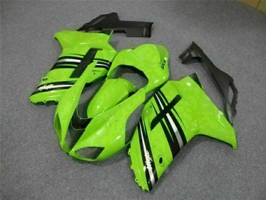 Beste Kawasaki ZX6R Motorrad Verkleidung Kit 2007-2008 - Grun Schwarz