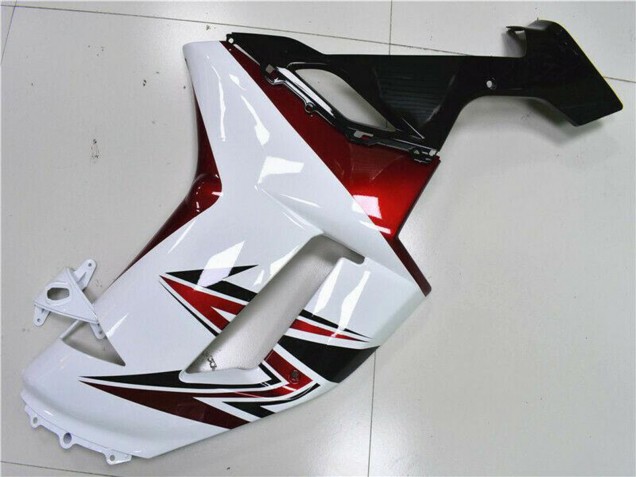 Beste Kawasaki ZX6R Motorrad Verkleidung 2007-2008 - Weiss Schwarz Rot