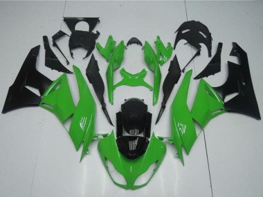 Beste Kawasaki ZX6R Motorrad Verkleidung Kit 2009-2012 - Grun Glanzendes Schwarz