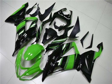 Beste Kawasaki ZX6R Motorrad Verkleidung 2013-2018 - Grun Glanzendes Schwarz