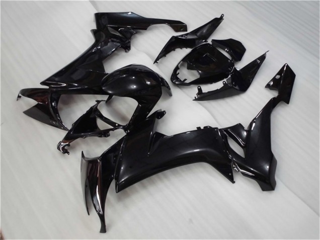 Beste Kawasaki ZX10R Motorrad Verkleidung 2008-2010 - Glanzendes Schwarz