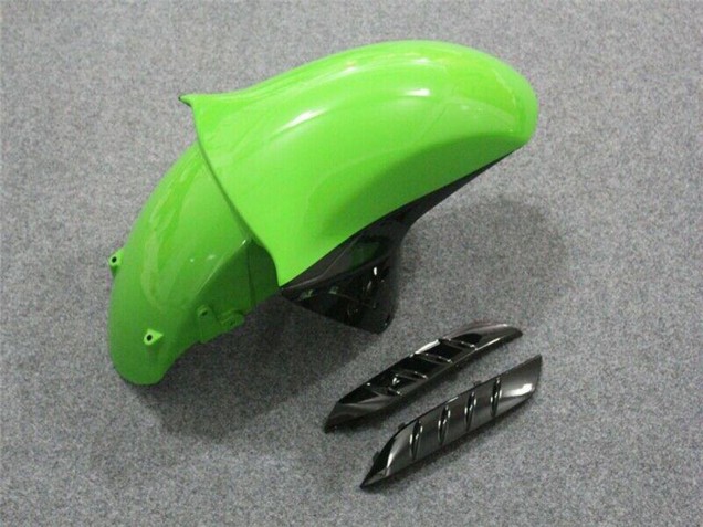 Beste Kawasaki ZX14R ZZR1400 Motorrad Verkleidung 2006-2011 - Grun Glanzendes Schwarz