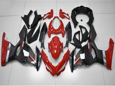 Beste Kawasaki EX400 Motorrad Verkleidung 2018-2024 - Rot Grau Schwarz