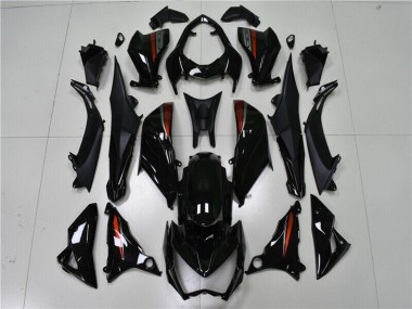 Beste Kawasaki Z800 Motorrad Verkleidung 2013-2018 - Glanzendes Schwarz Rot Silber