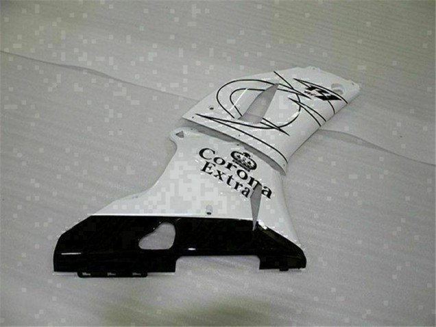 Beste Yamaha YZF R1 Motorrad Verkleidung 2000-2001 - Weiss Schwarz Corona Extra