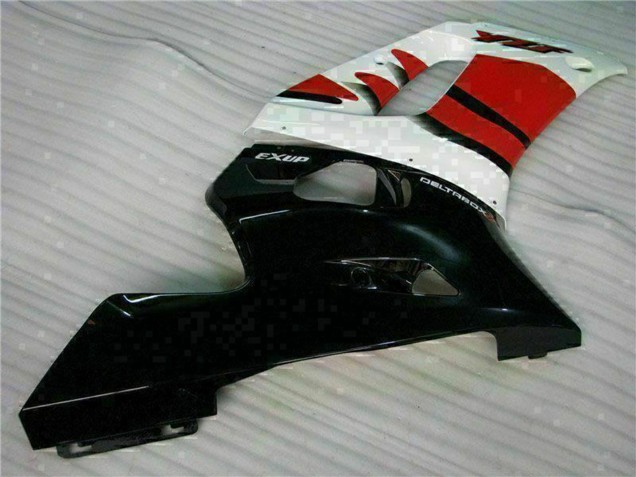 Beste Yamaha YZF R6 Motorrad Verkleidung 1998-2002 - Weiss Rot Glanzendes Schwarz