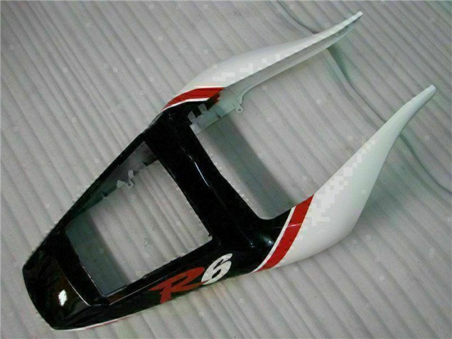 Beste Yamaha YZF R6 Motorrad Verkleidung 1998-2002 - Weiss Rot Glanzendes Schwarz