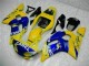 Beste Yamaha YZF R6 Motorrad Verkleidung 1998-2002 - Gelb Blau Weiss Kamel Motul