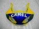 Beste Yamaha YZF R6 Motorrad Verkleidung 1998-2002 - Gelb Blau Weiss Kamel Motul