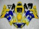 Beste Yamaha YZF R6 Motorrad Verkleidung 1998-2002 - Gelb Blau Weiss Kamel Motul