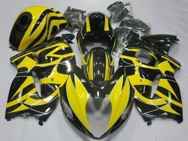 Beste Suzuki GSXR 1300 Motorrad Verkleidung 1996-2007 - Gelb Schwarz