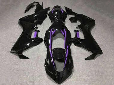 Beste Honda CBR1000RR Motorrad Verkleidung 2017-2023 - Glanzendes Schwarz Lila Linie