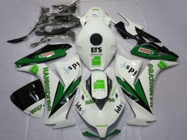 Beste Honda CBR1000RR Motorrad Verkleidung 2012-2016 - Weiss Grun Glanzendes Schwarz Hannspree Castrol