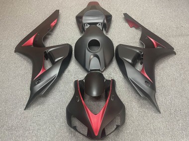 Beste Honda CBR1000RR Motorrad Verkleidung 2006-2007 - Matt Schwarz Rot
