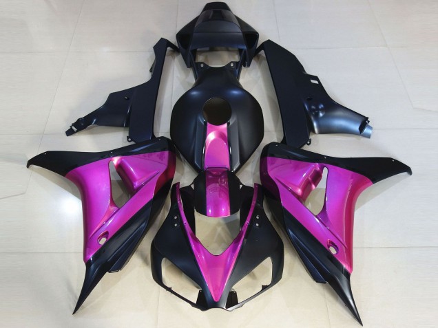 Beste Honda CBR1000RR Motorrad Verkleidung 2006-2007 - Rosa Matt Dunkel Blau