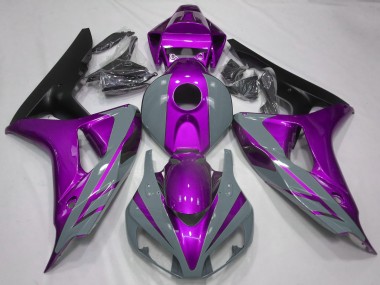 Beste Honda CBR1000RR Motorrad Verkleidung 2006-2007 - Nardo Grau Lila Matt Schwarz