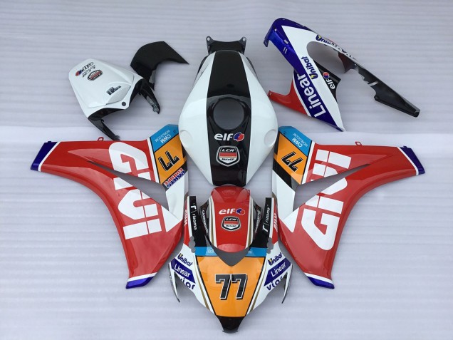 Beste Honda CBR1000RR Motorrad Verkleidung 2008-2011 - Weiss Rot Blau Orange Schwarz Elf Givi 77