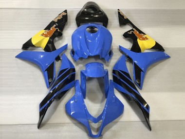 Beste Honda CBR600RR Motorrad Verkleidung 2007-2008 - Blau Gelb Glanzendes Schwarz Red Bull