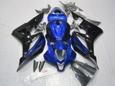 Beste Honda CBR600RR Motorrad Verkleidung Kit 2007-2008 - Blau Glanzendes Schwarz