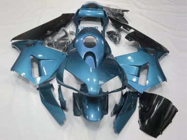 Beste Honda CBR600RR Motorrad Verkleidung 2003-2004 - Hellblau Glanzendes Schwarz