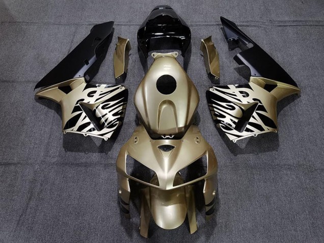Beste Honda CBR600RR Motorrad Verkleidung 2005-2006 - Gold Schwarz Weiss