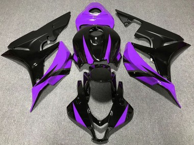 Beste Honda CBR600RR Motorrad Verkleidung 2007-2008 - Lila Glanzendes Schwarz Matt Schwarz