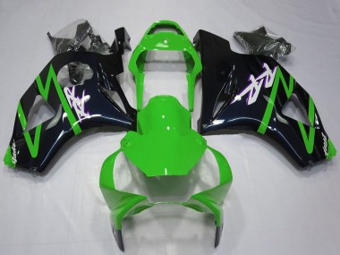 Beste Honda CBR954RR Motorrad Verkleidung Kit 2002-2003 - Grun Glanzendes Schwarz