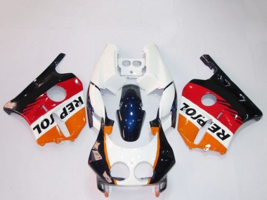Beste Honda CBR250RR Motorrad Verkleidung 1990-1998 - Orange Weiss Rot Glanzendes Schwarz Repsol