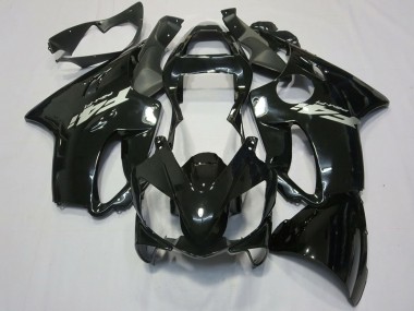 Beste Honda CBR600 F4i Motorrad Verkleidung 2001-2003 - Glanzendes Schwarz Silber Aufkleber
