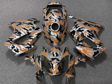 Beste Honda VFR 800 Motorrad Verkleidung 2002-2013 - Orange Camouflage