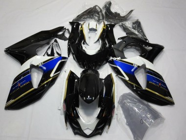 Beste Suzuki GSXR 1000 Motorrad Verkleidung 2009-2016 - Blau Weiss Gold Schwarz