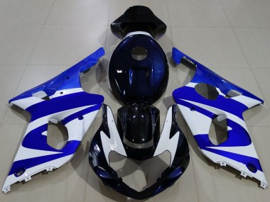 Beste Suzuki GSXR 1000 Motorrad Verkleidung 2000-2002 - Blau Weiss Schwarz