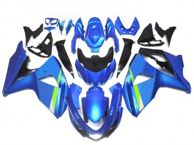 Beste Suzuki GSXR 1000 Motorrad Verkleidung 2009-2016 - Blau Grun Schwarz